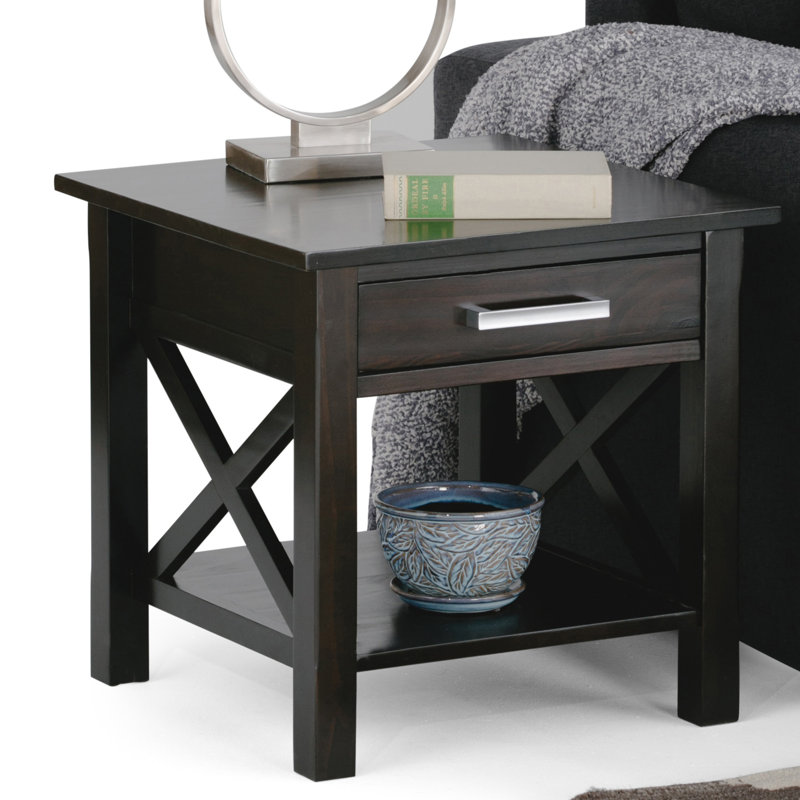 Lark Manor Elysee 20'' Tall Solid Wood End Table with Storage & Reviews